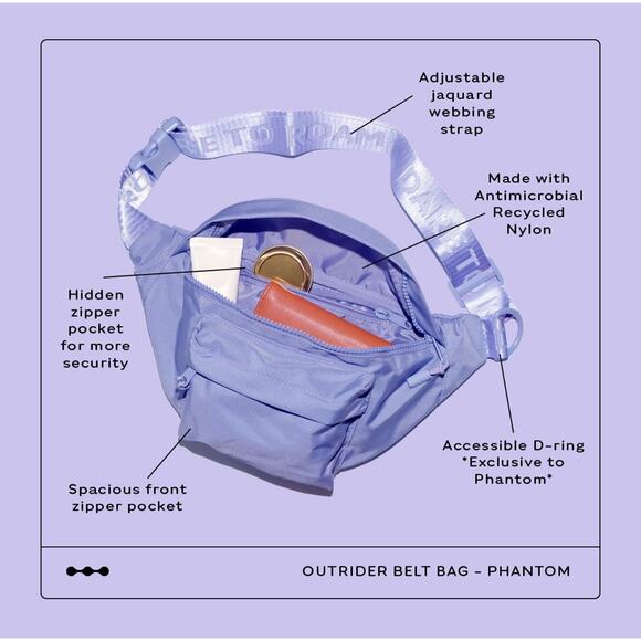 Dare to Roam Outrider Belt Bag NEW Phantom Purple Ciara DTR Fanny Pack NWOT - Picture 2 of 16